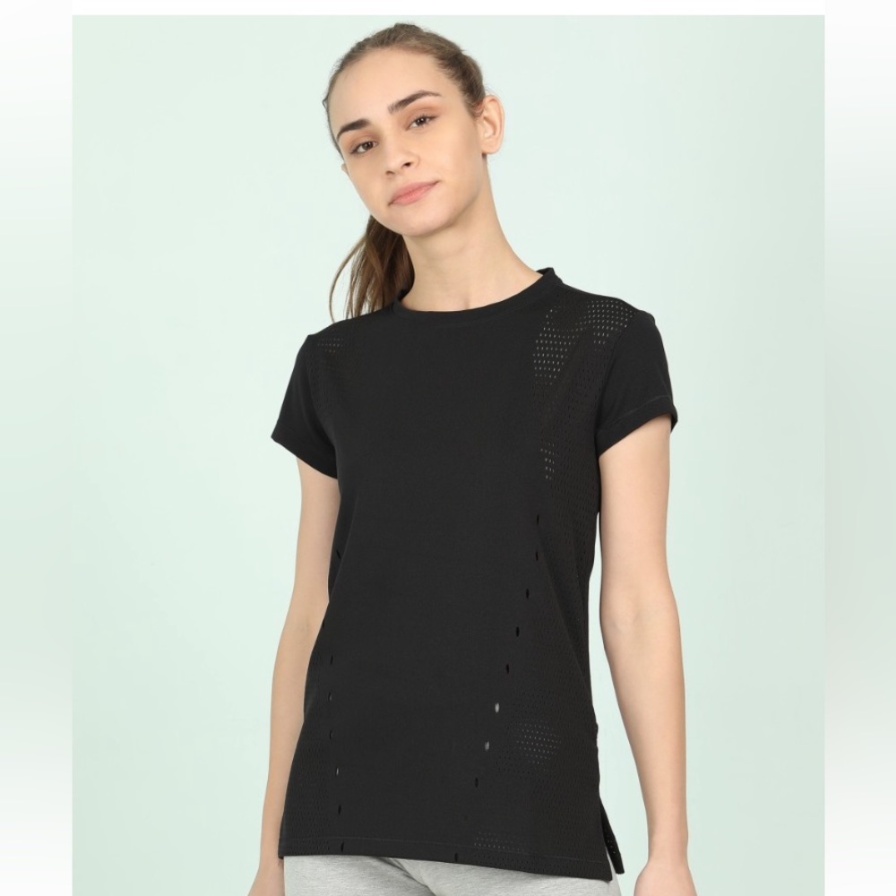 ADIDAS
Women Self Design Round Neck Black T-Shirt - Picture 1 of 7